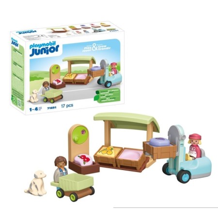 Playmobil Junior taraba la piata si stivuitor